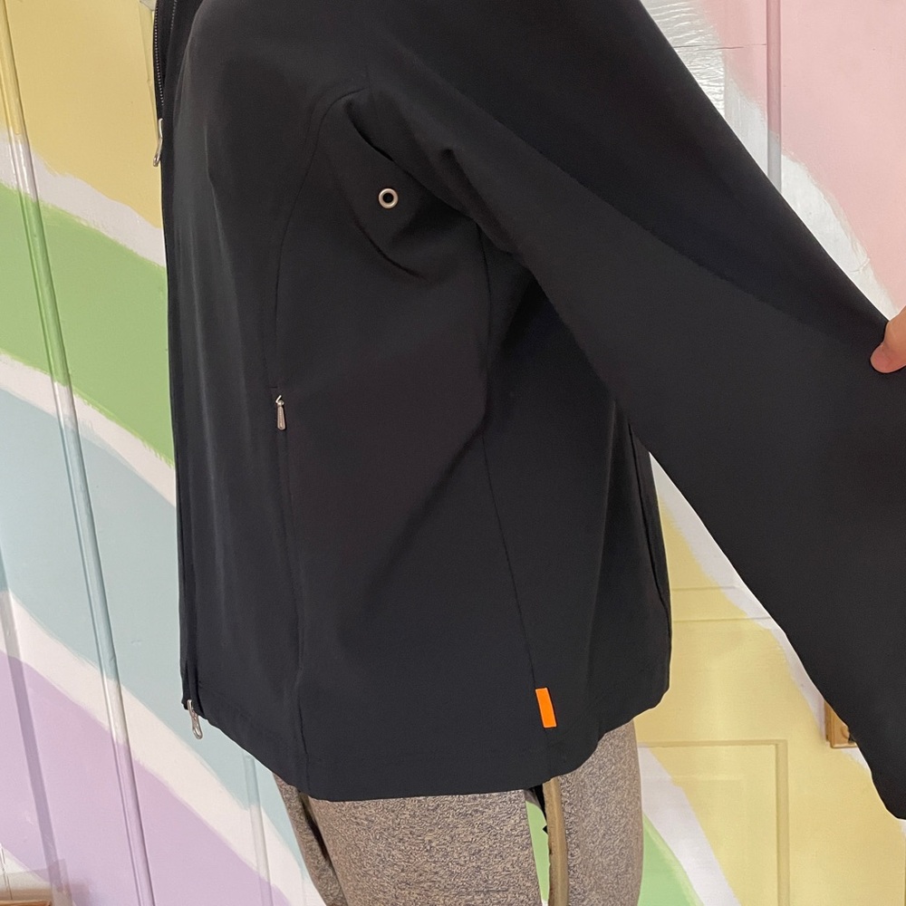Lucy Full Zip Active Yoga Fitness Running Black Jacket Women’s Sz L 💚🎀 - Picture 5 of 10